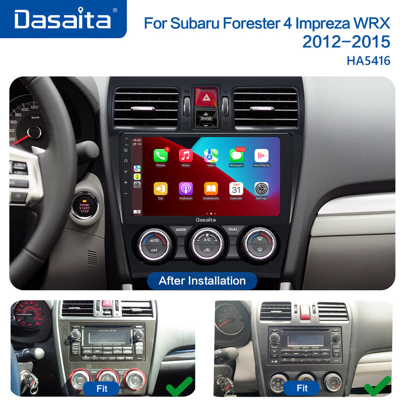 Dasaita MAX11 Subaru Forester 4 Impreza WRX 2012 2013 2014 2015 Car Stereo 9 Inch Carplay Android Auto PX6 4G+64G Android11 1280*720 DSP AHD Radio