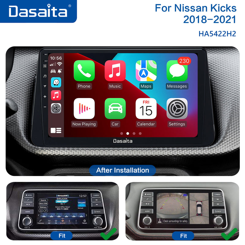 Dasaita Vivid 11 Nissan Kicks 2016 2017 2018 2019 2020 2021 Car Stereo 10.2 Inch Carplay Android Auto PX6 4G+64G Android10 1280*720 DSP AHD Radio