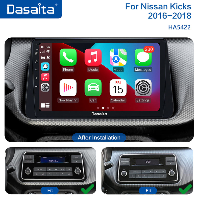 Dasaita Vivid 11 Nissan Kicks 2016 2017 2018 2019 2020 2021 Car Stereo 10.2 Inch Carplay Android Auto PX6 4G+64G Android10 1280*720 DSP AHD Radio