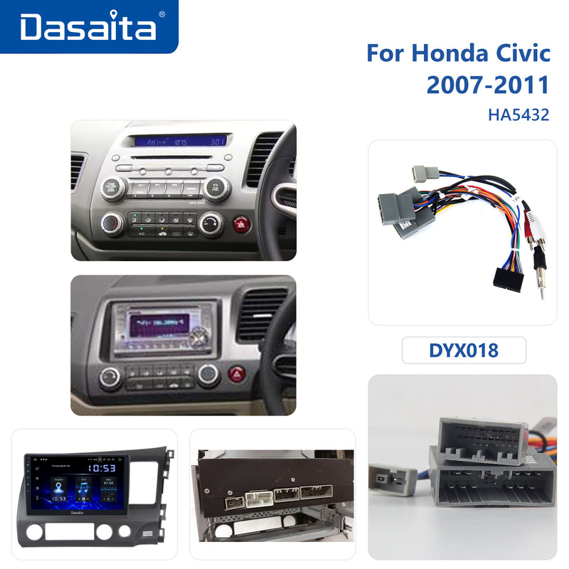 Dasaita Android12 Car Stereo for Honda Civic 2007-2011 Wireless Carplay & Android Auto Car Radio| Qualcomm 665 | 10.2" QLED Screen | Wifi+4G LTE |6G+64G|DSP|GPS Navigation Head Unit| Optical Output