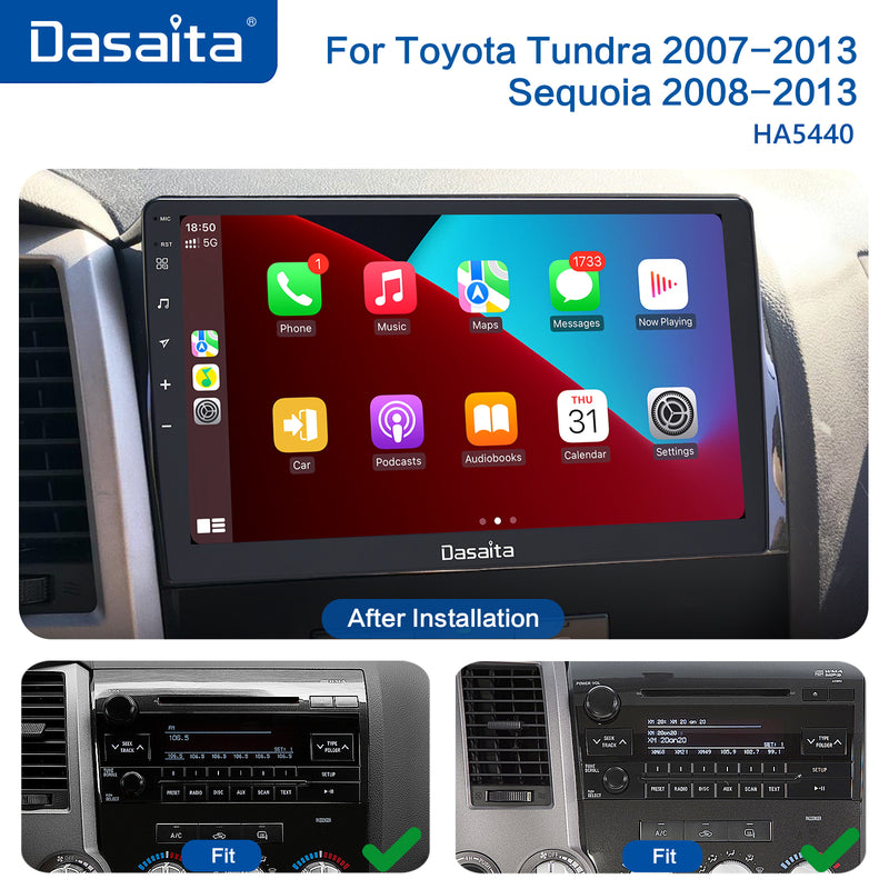 Dasaita MAX11 Toyota Tundra Sequoia LHD Car Stereo 10.2 Inch Carplay Android Auto PX6 4G+64G Android11 1280*720 DSP AHD Radio