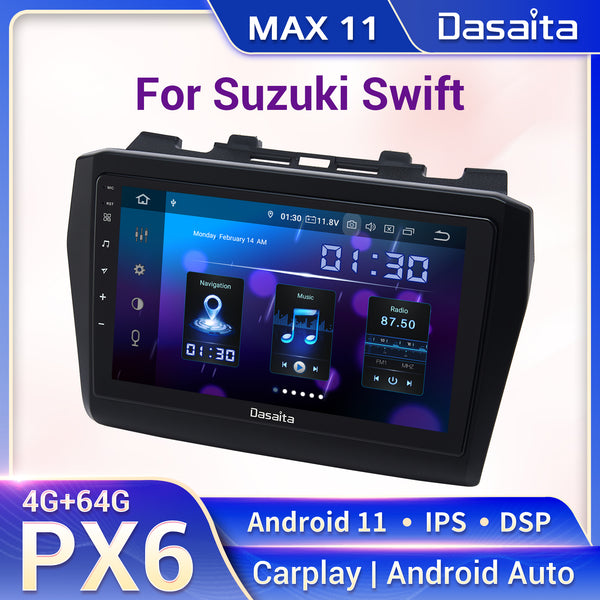Dasaita MAX11 For Suzuki Swift 2018 2019 2020 Car Stereo 9" IPS 2.5D Screen Android11.0 GPS Navigation Carplay DVD Stereo