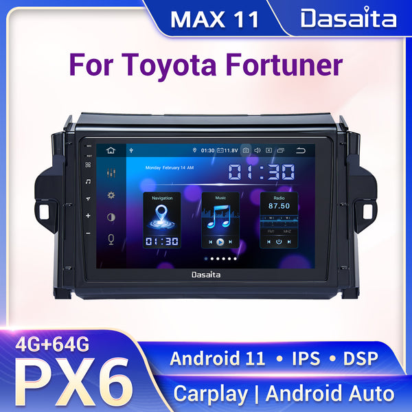 Dasaita DSP Android 11.0 Car Radio Stereo for Toyota Fortuner 2016 2017 2018 GPS Car Multimedia 9" IPS Bluetooth MP3 MAX11