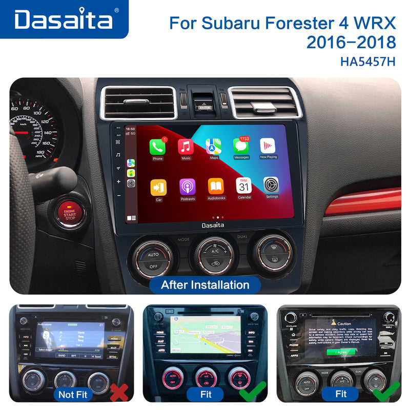 Dasaita Scout10 Subaru Forester 4 WRX Levorg 2016 2017 2018 2019 2020 2021 Car Stereo 9 Inch Carplay Android Auto PX6 4G+64G Android10 1280*720 DSP AHD Radio