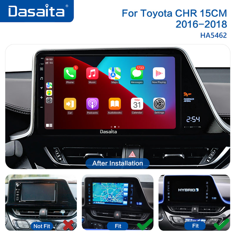 Dasaita Vivid11 Toyota CHR 2016 2017 2018 2019 2020 Car Stereo 9 Inch Carplay Android Auto PX6 4G+64G Android11 1280*720 DSP AHD Radio