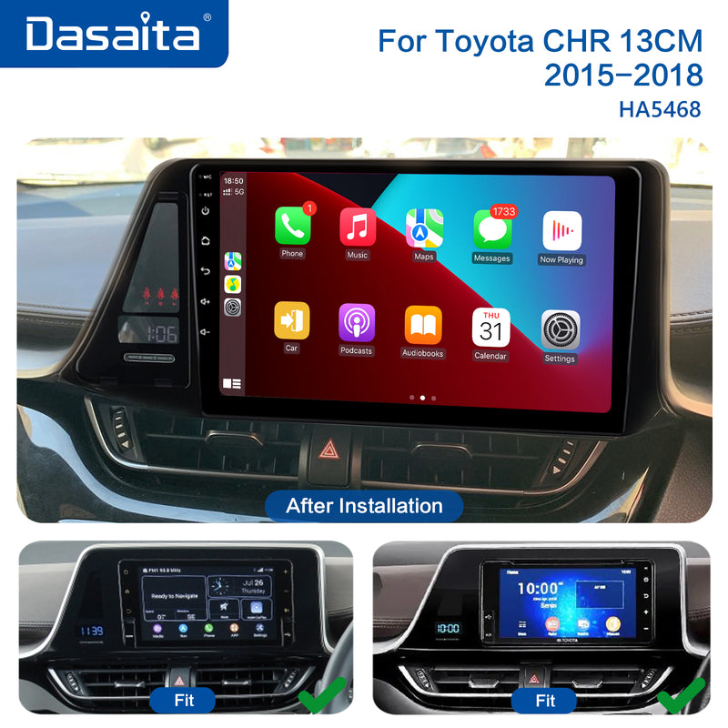 Dasaita MAX11 Toyota CHR 2015 2016 2017 2018 RHD Car Stereo 9 Inch Carplay Android Auto PX6 4G+64G Android11 1280*720 DSP AHD Radio