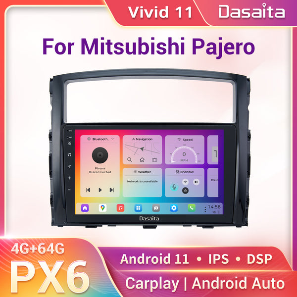 Dasaita Vivid11 Mitsubishi Pajero 2006 2007 2008 2009 2010 2011 2012 2013 Car Stereo 10.2" Carplay Android Auto 4G+64G Android11 1280*720 DSP Radio