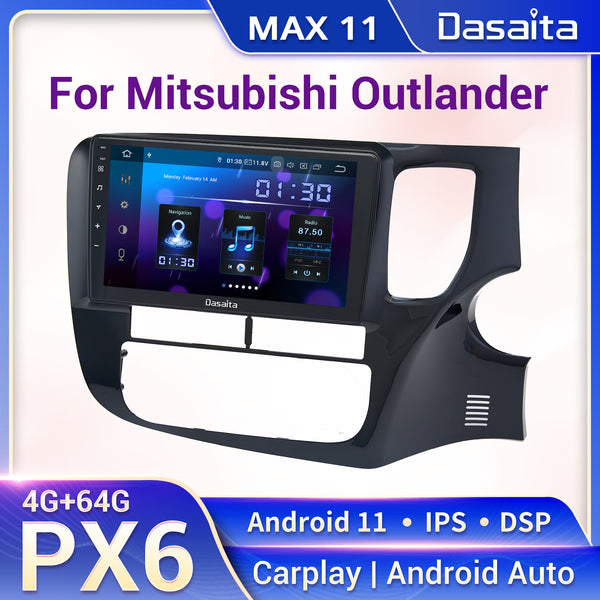 Dasaita MAX11 Mitsubishi Outlander 2014 2015 2016 2017 RHD Car Stereo 9 Inch Carplay Android Auto PX6 4G+64G Android11 1280*720 DSP AHD Radio
