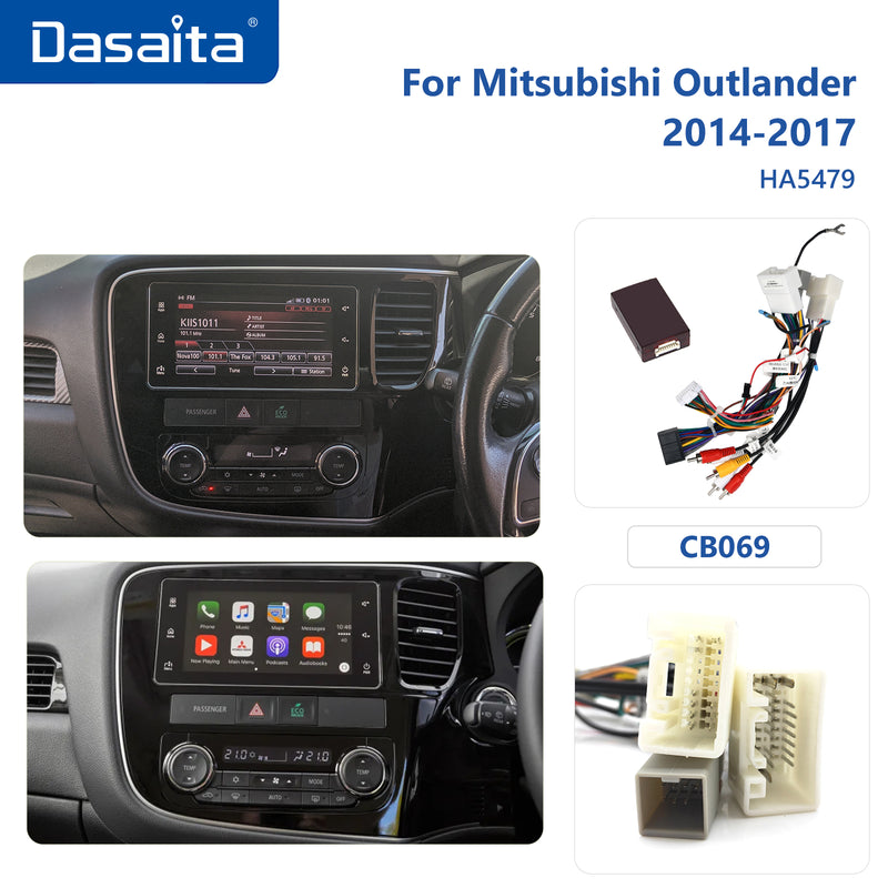 Dasaita Vivid11 Mitsubishi Outlander 2014 2015 2016 2017 RHD Car Stereo 9 Inch Carplay Android Auto PX6 4G+64G Android11 1280*720 DSP AHD Radio