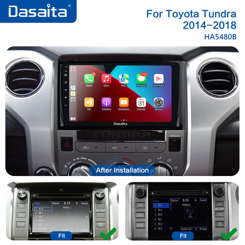 Dasaita Vivid11 Toyota Tundra 2014 2015 2016 2017 2018 2019 Car Stereo 9 Inch Carplay Android Auto PX6 4G+64G Android11 1280*720 DSP AHD Radio