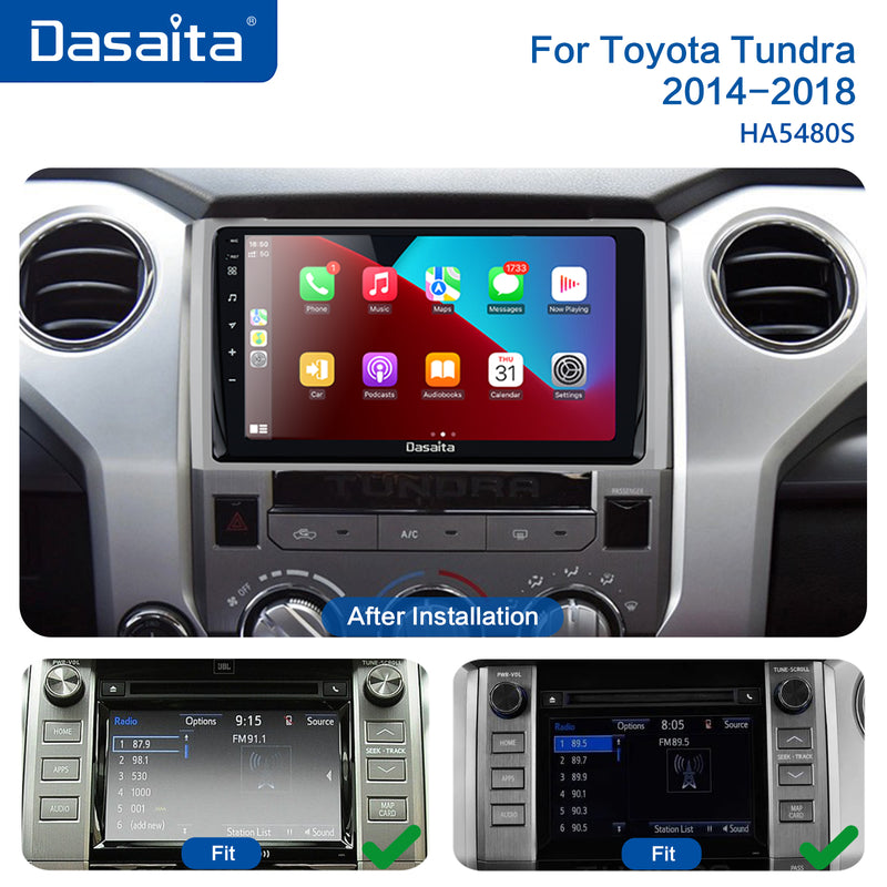 Dasaita MAX11 Toyota Tundra 2014 2015 2016 2017 2018 Car Stereo 9 Inch Carplay Android Auto PX6 4G+64G Android11 1280*720 DSP AHD Radio
