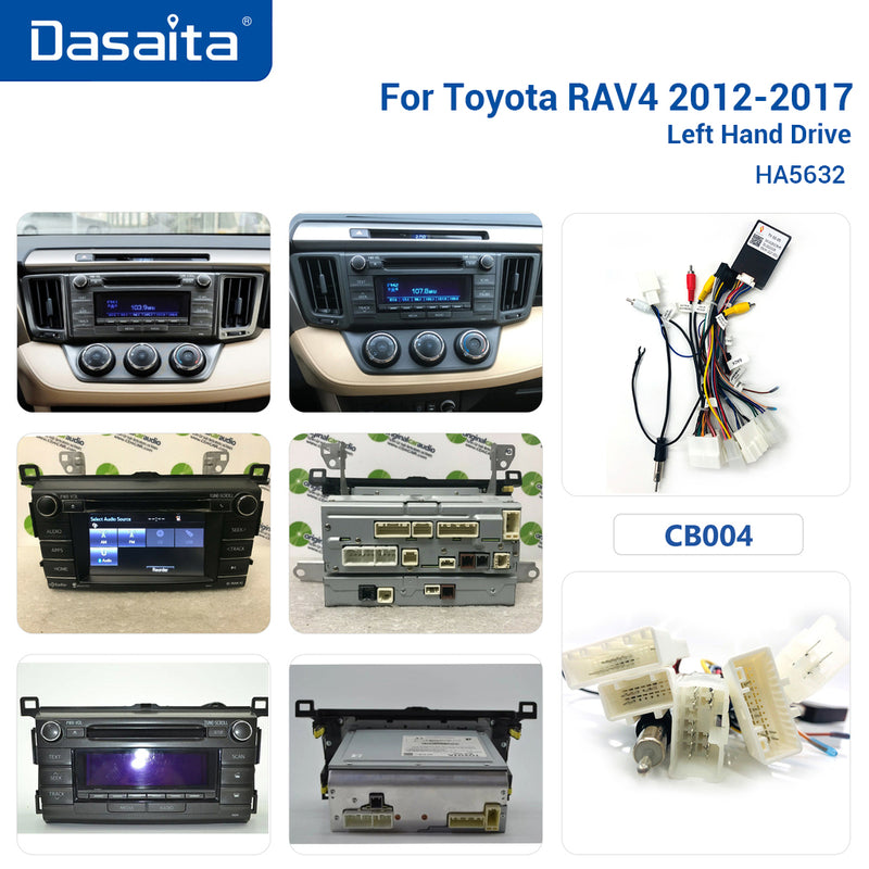 Dasaita Vivid10 Toyota RAV4 2012 2013 2014 2015 2016 2017 LHD Car Stereo 9 Inch Carplay Android Auto PX6 4G+64G Android10 1280*720 DSP AHD Radio