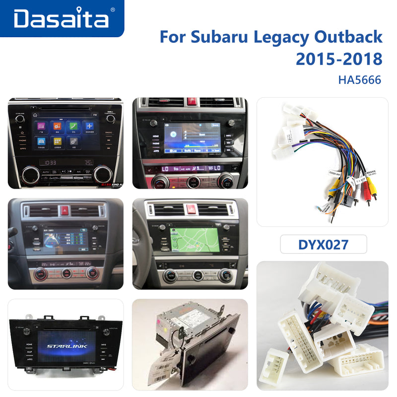 Dasaita Android13 Car Stereo for Subaru Legacy Outback 2015-2018 Wireless Carplay & Android Auto Car Radio | Qualcomm 665 | 9" QLED Screen | Wifi+4G LTE | 6G+64G | DTS|GPS Navigation Head Unit | Optical Output