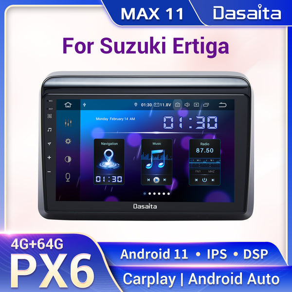 Dasaita MAX11 Suzuki Ertiga 2018 2019 Car Stereo 9 Inch Carplay Android Auto PX6 4G+64G Android11 1280*720 DSP AHD Radio