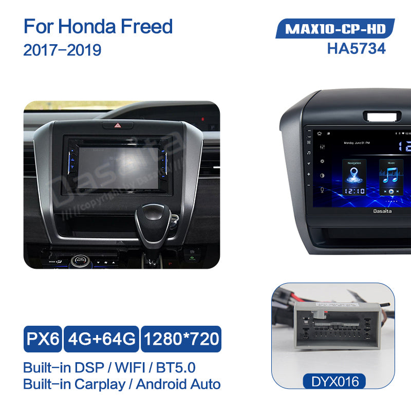 Dasaita MAX11 Honda Freed 2017 2018 2019 RHD Car Stereo 9 Inch Carplay Android Auto PX6 4G+64G Android11 1280*720 DSP AHD Radio