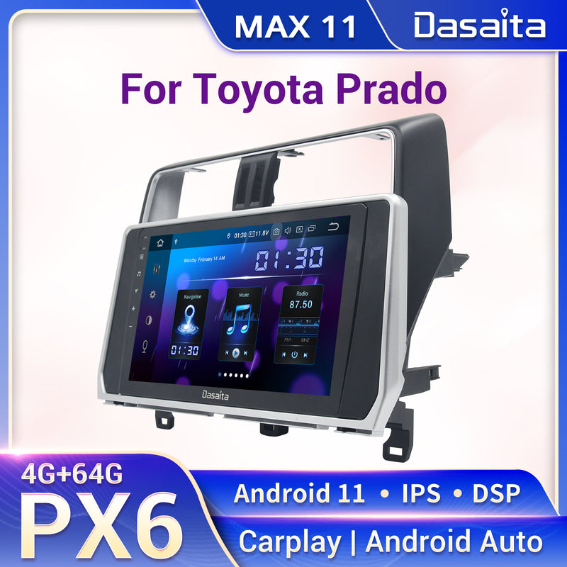 Dasaita MAX11 For Toyota Prado 2018 2019 Car Stereo 2.5D IPS Touch Screen GPS Spotify Android 11 SWC Car DVD Player