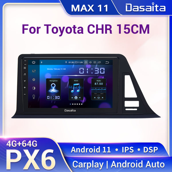 Dasaita MAX11 Toyota CHR 2016 2017 2018 LHD Car Stereo 9 Inch Carplay Android Auto PX6 4G+64G Android10 1280*720 DSP AHD Radio