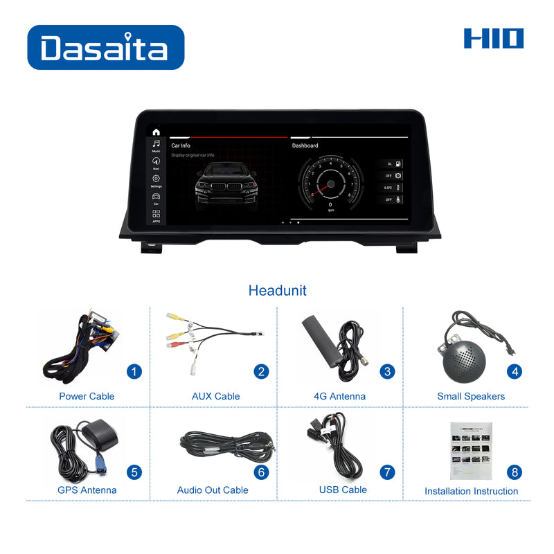 Dasaita 12.3'' for BMW 5 Series F10/F11/F18 2013 2014 2015 2016 2017 NBT Car Radio 4G/64G Amplifier HD Output Revarse Camera MSM8953 Car DVD Player