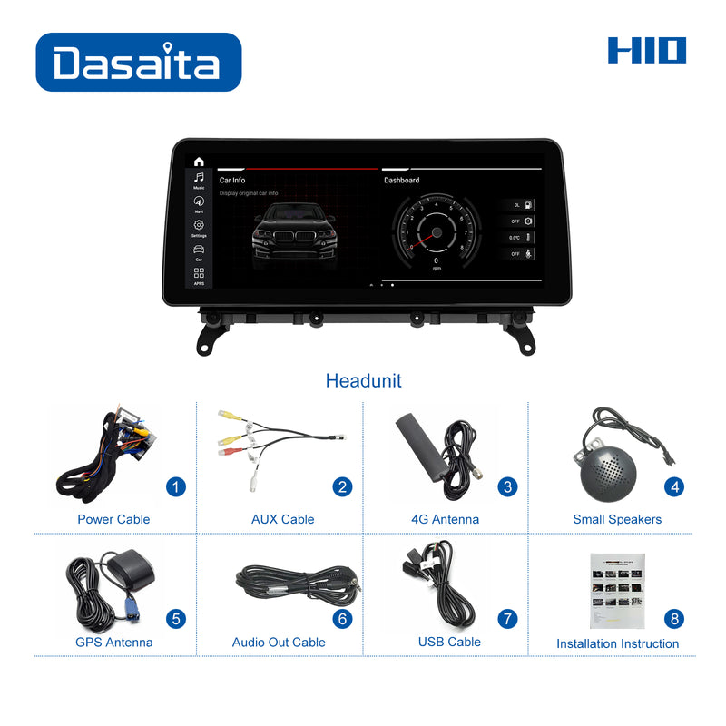 Dasaita 12.3 inch for BMW X3/X4 F25/26 2014 2015 2016 NBT Car Radio Amplifier 4G+64G Apple Carplay 1920*720 GPS Navigation Car Android Stereo