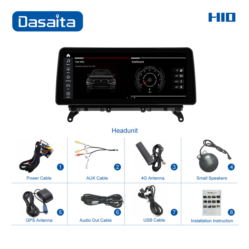 Dasaita 12.3 inch for BMW X3/X4 F25/26 2011 2012 2013 CIC Car Radio 1920*720 IPS Touch Screen Backup Camera Android auto Car DVD Player