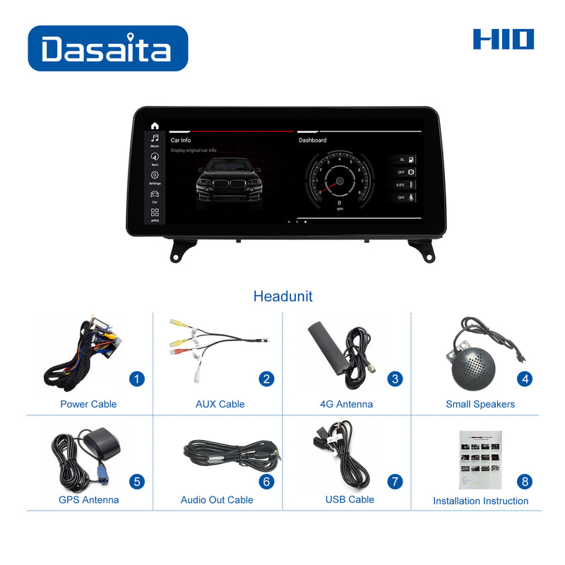 Dasaita 12.3 inch for BMW X5/X6 E70/71 2007 2008 2009 2010 CCC Car Stereo Ram 4g Rom 64g IPS Touch Screen GPS Navigation Car Android Radio