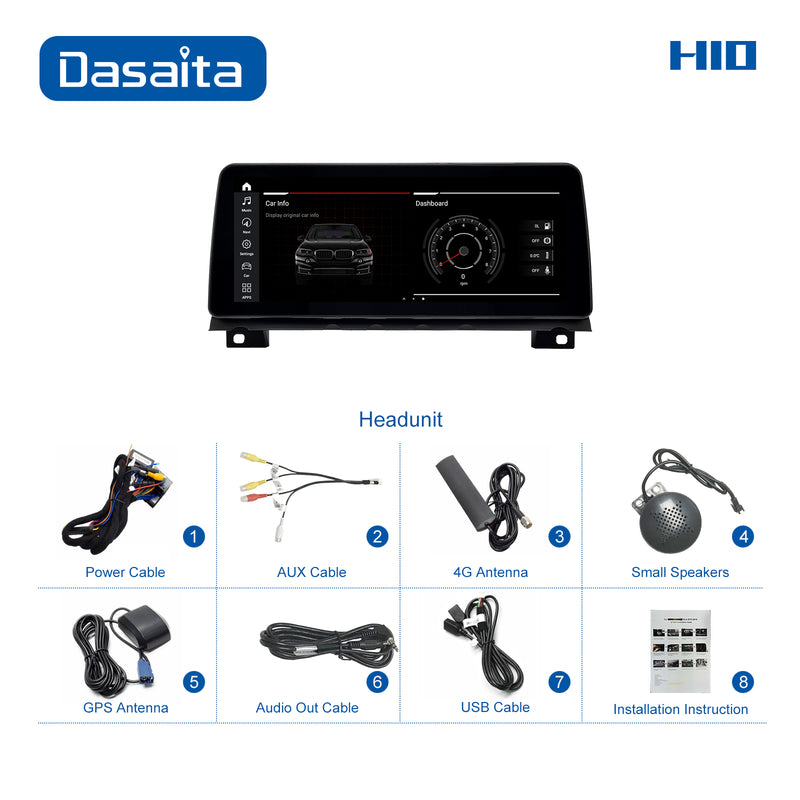 Dasaita 12.3 inch for BMW 7 Series F01/F02 2009 2010 2011 2012 CIC Car Stereo Wifi 1920*720 IPS Screen Amplifier Built-in DSP Car Android Audio
