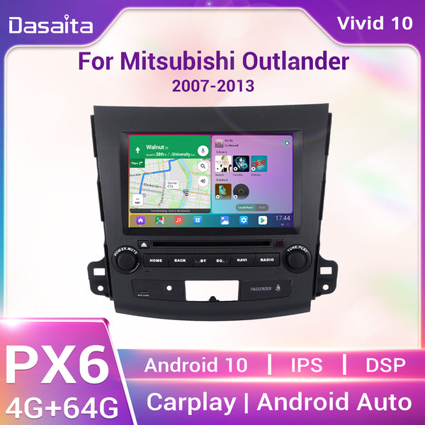 Dasaita Vivid11 For Mitsubishi Outlander 2007 2008 2009 2010 2011 2012 2013  Car Stereo Apple Carplay Android Auto Touch Screen 4G+64G DSP Radio