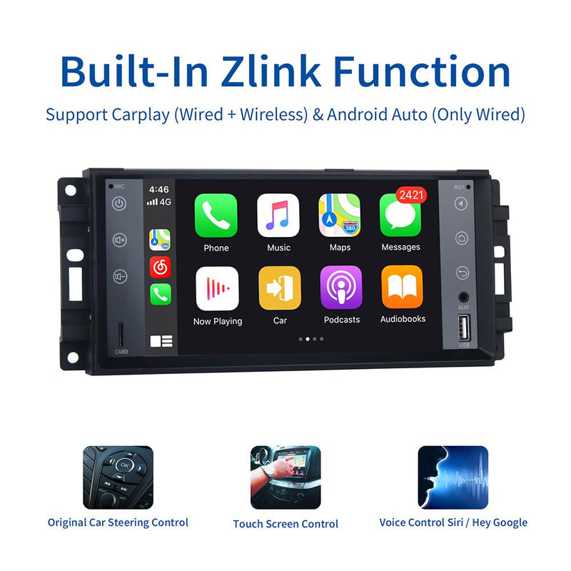 Dasaita 7" IPS Android 11.0 Car Radio for Jeep GPS Wrangler Chrysler Dodge Commander Compass Patriot Grand Cherokee Liberty