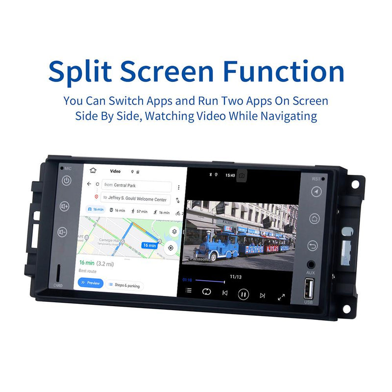 Dasaita 7" IPS Android 11.0 Car Radio for Jeep GPS Wrangler Chrysler Dodge Commander Compass Patriot Grand Cherokee Liberty