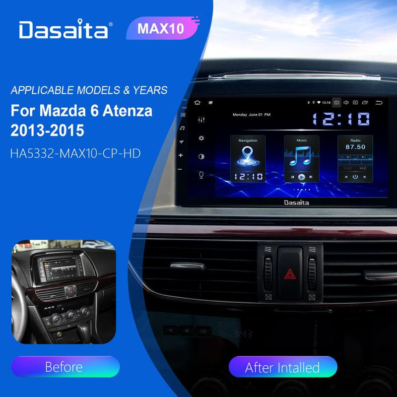 Dasaita MAX11 Mazda 6 Atenza 2013 2014 2015 Car Stereo 9 Inch Carplay Android Auto PX6 4G+64G Android11 1280*720 DSP AHD Radio