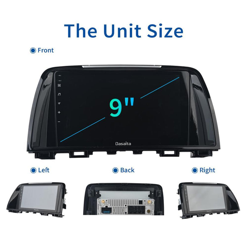Dasaita MAX11 Mazda 6 Atenza 2013 2014 2015 Car Stereo 9 Inch Carplay Android Auto PX6 4G+64G Android11 1280*720 DSP AHD Radio