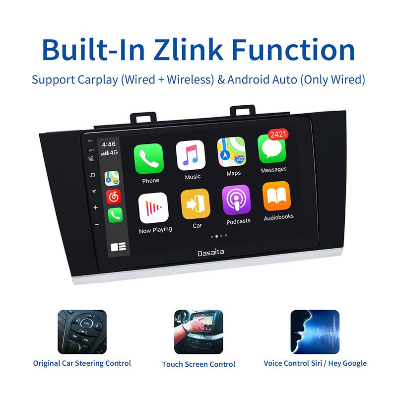 Dasaita MAX11 Subaru Legacy Outback 2015 2016 2017 2018 Car Stereo 9 Inch Carplay Android Auto PX6 4G+64G Android11 1280*720 DSP AHD Radio
