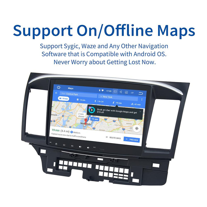 Dasaita MAX11 Mitsubishi Lancer 2008 2009 2010 2011 2012 2013 2014 2015 2016 2017 Car Stereo 10.2" Carplay Android Auto PX6 4+64G 1280*720 DSP Radio