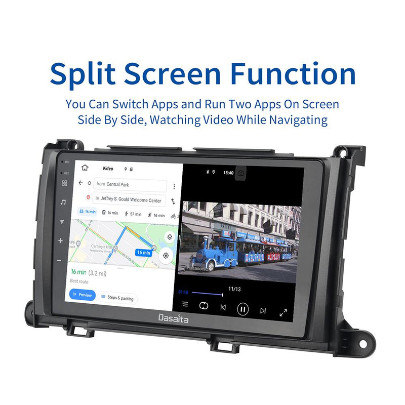 Dasaita MAX11 Toyota Sienna XL30 2011 2012 2013 2014 Car Stereo 9 Inch Carplay Android Auto PX6 4G+64G Android11 1280*720 DSP AHD Radio