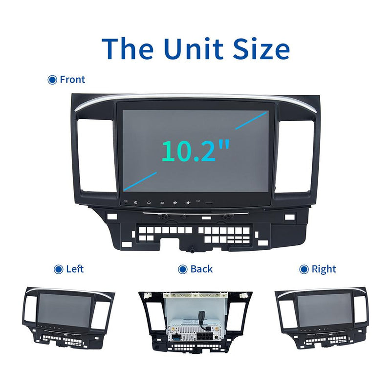 Dasaita MAX11 Mitsubishi Lancer 2008 2009 2010 2011 2012 2013 2014 2015 2016 2017 Car Stereo 10.2" Carplay Android Auto PX6 4+64G 1280*720 DSP Radio