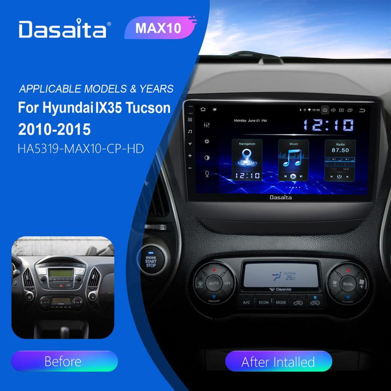 Dasaita MAX11 Hyundai IX35 2009 2010 2011 2012 2013 2014 2015 Car Stereo 9Inch Carplay Android Auto PX6 4G+64G Android11 1280*720 DSP AHD Radio