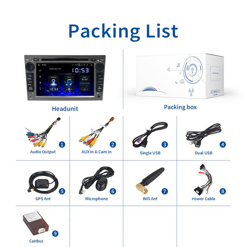 Dasaita MAX11 Opel Antara Combo Astra H Zafira  Vivaro Tigra Signum Meriva Corsa C D 2004 2005 2006 Car Stereo 7 Inch Carplay Android Auto PX6 4G+64G Android11 1024*600 DSP AHD Radio