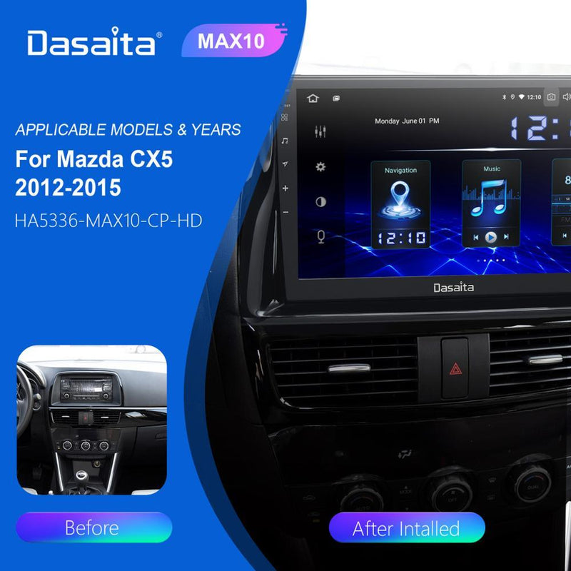 Dasaita MAX11 Mazda CX5 2012 2013 2014 2015 Car Stereo 10.2 Inch Carplay Android Auto PX6 4G+64G Android11 1280*720 DSP AHD Radio