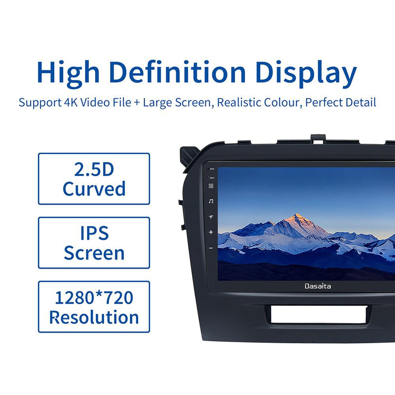 Dasaita MAX10 Suzuki vitara 2015 2016 Car Stereo 9 Inch Carplay Android Auto PX6 4G+64G Android10 1280*720 DSP AHD Radio