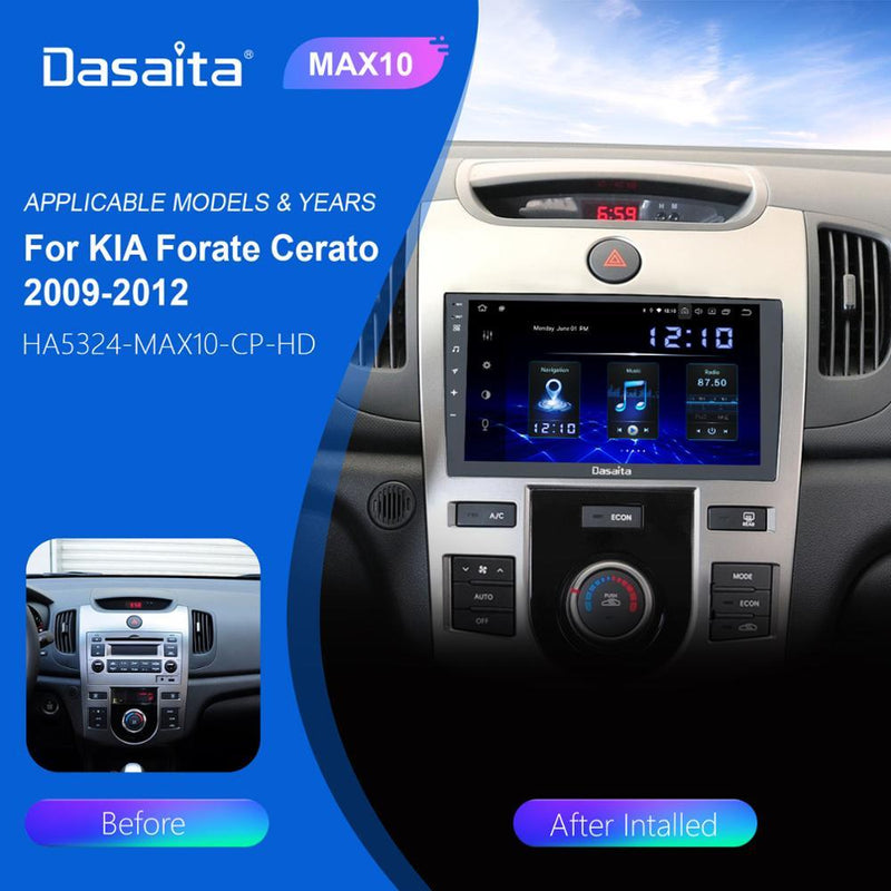 Dasaita 9'' IPS Screen for Kia Cerato Radio 2008 2009 2010 2011 2012 2013 Car Stereo Touch Screen Bluetooth GPS Navigation TDA7850